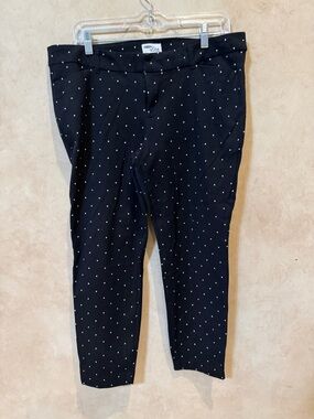 Old Navy Diva Black Polka Dot cropped Pants size 14